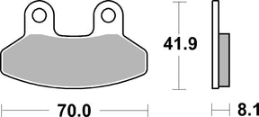 Sbs Brake Pad Car/Cer Scoot