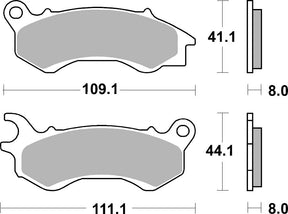 Sbs Brake Pad Car/Cer