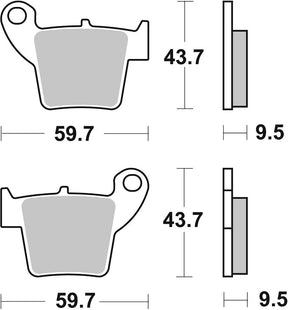 Sbs Brake Pad Car/Cer Per