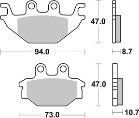 Sbs Brake Pad Car/Cer