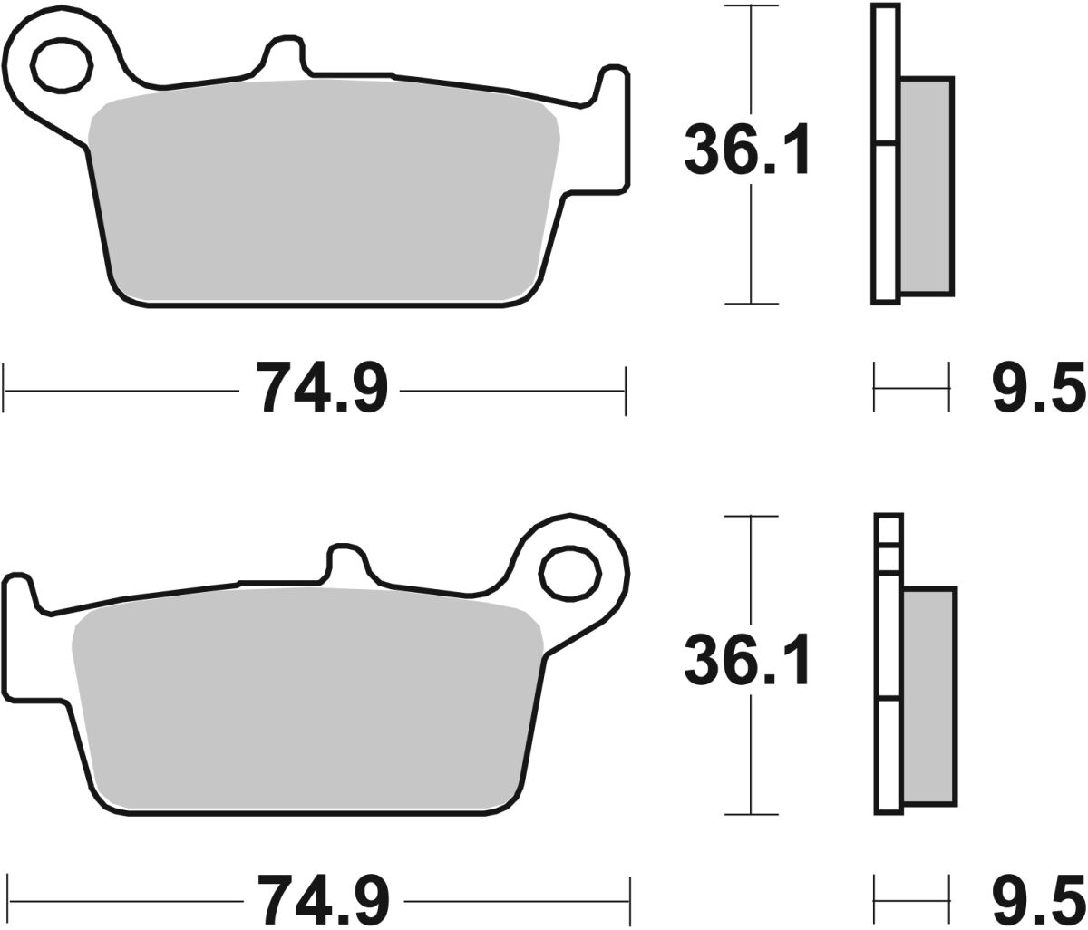 Sbs Brake Pad Car/Cer