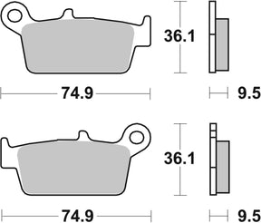 Sbs Brake Pad Car/Cer