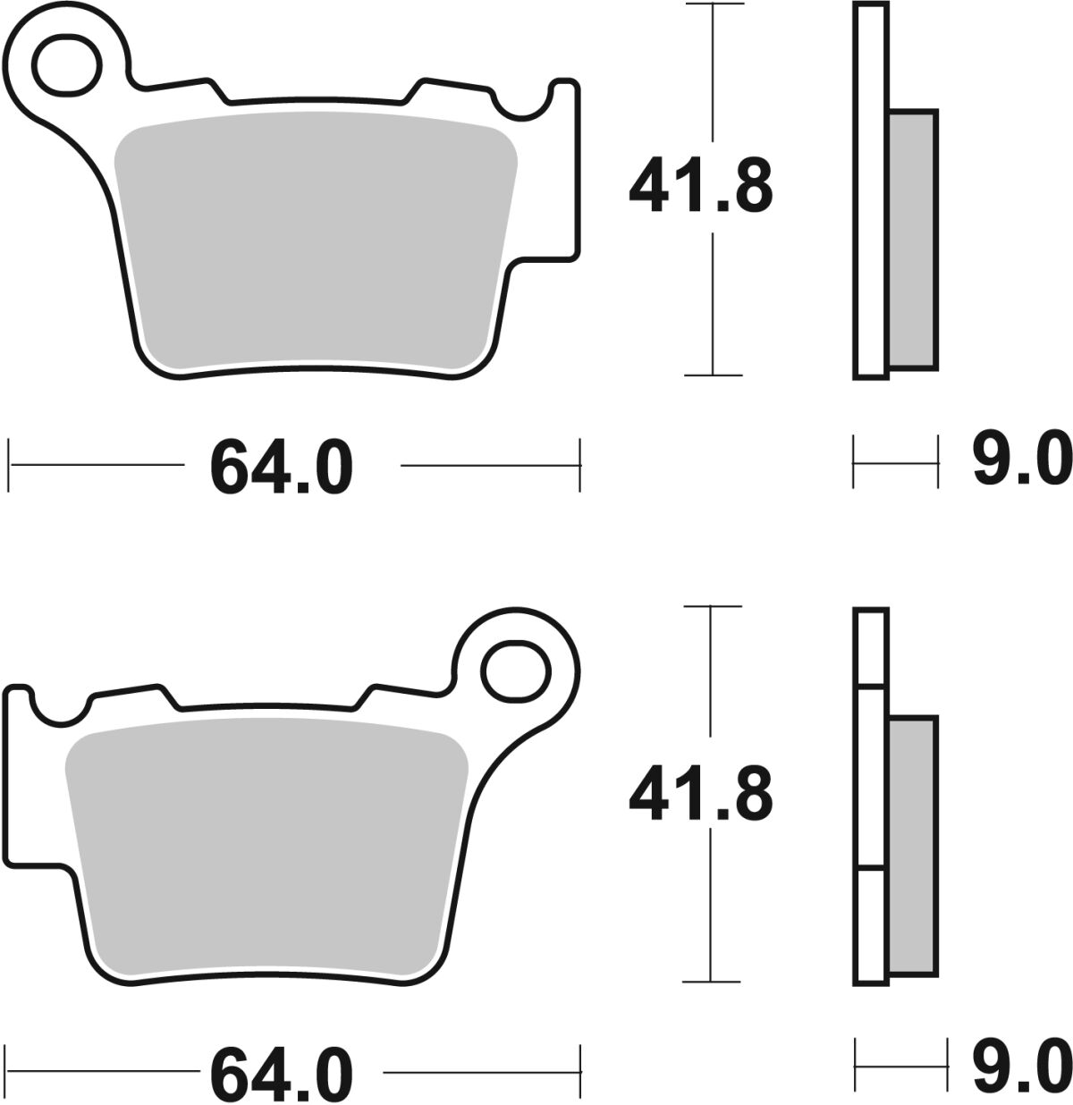Sbs Brake Pad Car/Cer Per