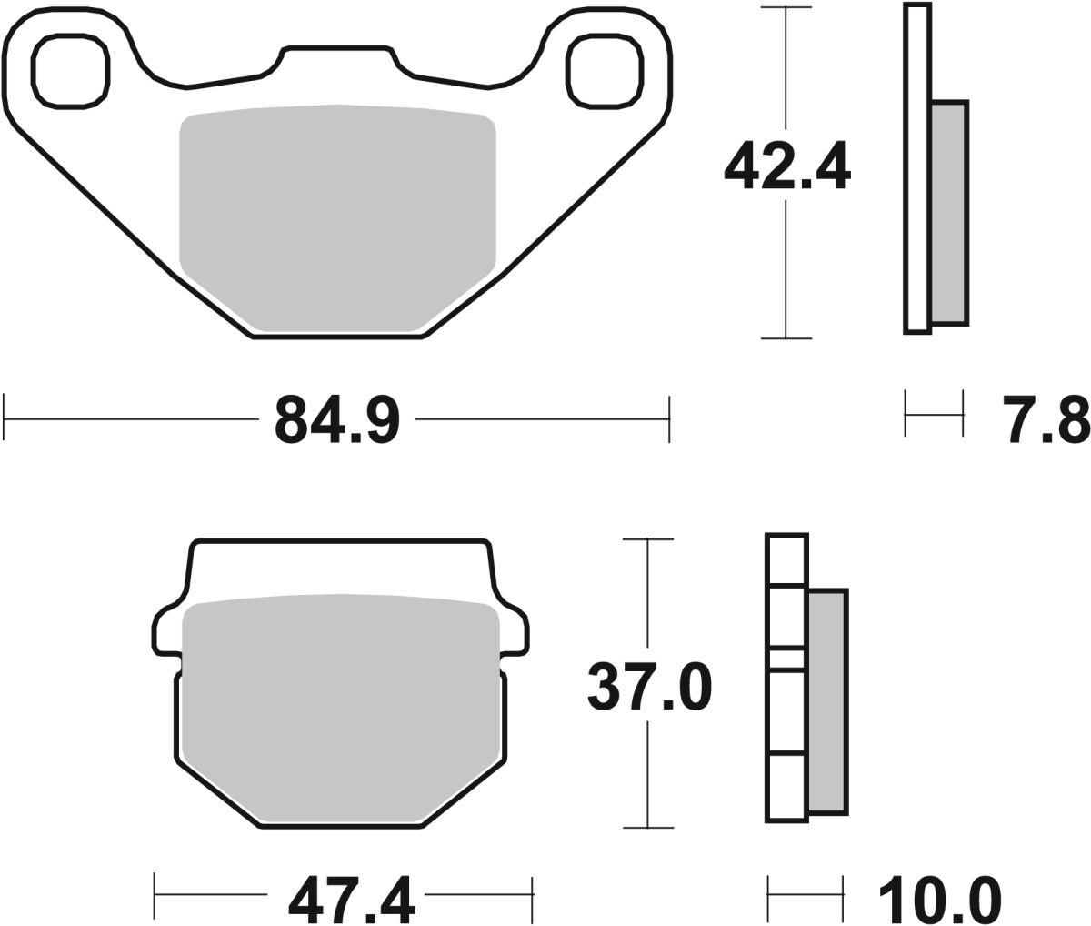 Sbs Brake Pad Car/Cer Scoot