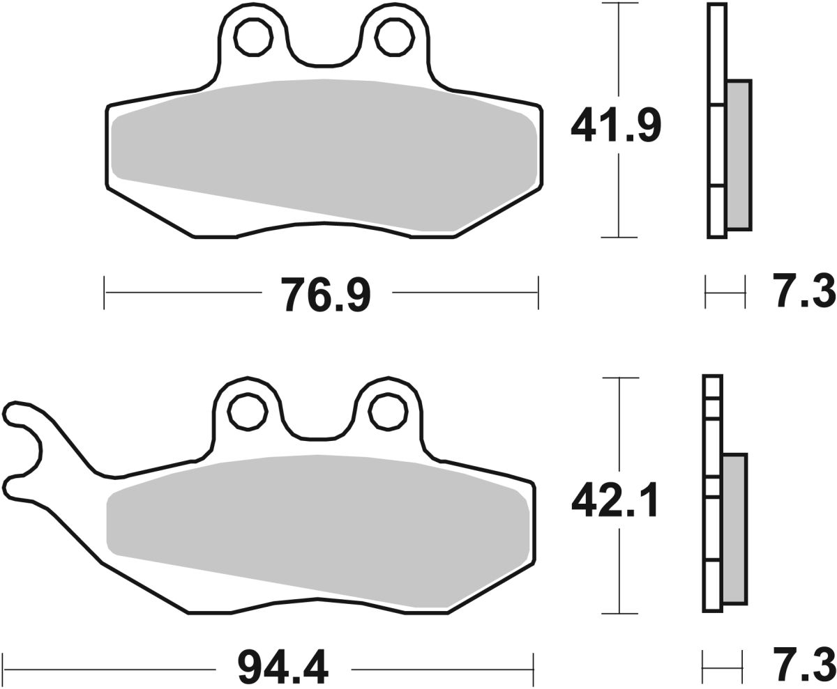 Sbs Brake Pad Car/Cer Scoot