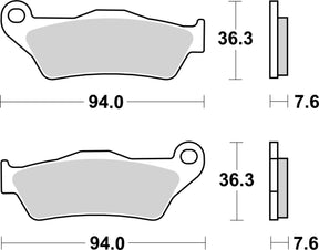 Sbs Brake Pad Car/Cer Per