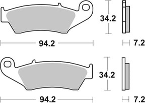 Sbs Brake Pad Car/Cer Per