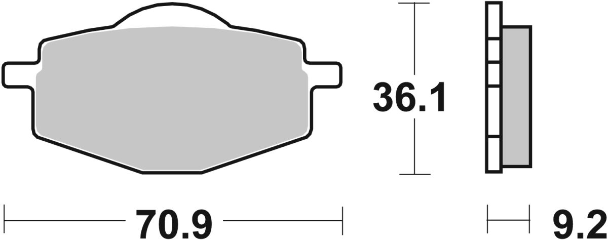 Sbs Brake Pad Car/Cer Scoot
