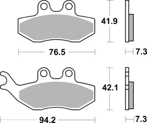 Sbs Brake Pad Car/Cer Scoot