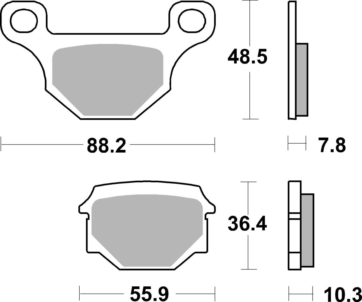 Sbs Brake Pad Car/Cer Scoot