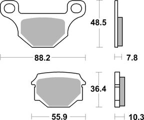 Sbs Brake Pad Car/Cer Scoot