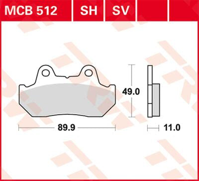 Trw Brake Pad Trw Mcb512 Sv