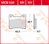 Trw Brake Pad Trw Mcb530 Sh