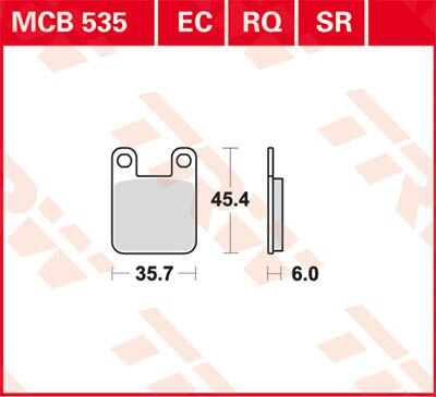 Trw Brake Pad Trw Mcb535 Rq