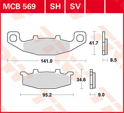 Trw Brake Pad Trw Mcb569 Sv