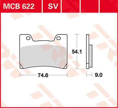 Trw Brake Pad Trw Mcb622 Sv