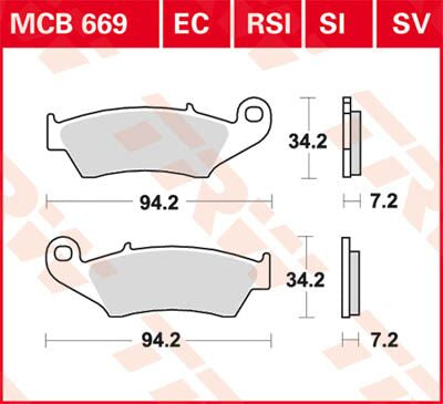 Trw Brake Pad Trw Mcb669 Si