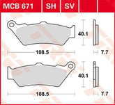 Trw Brake Pad Trw Mcb671 Sh