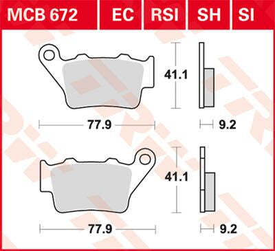 Trw Brake Pad Trw Mcb672 Rsi
