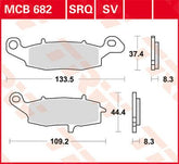 Trw Brake Pad Trw Mcb682 Sv