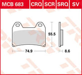Trw Brake Pad Trw Mcb683 Sv
