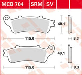 Trw Brake Pad Trw Mcb704 Sv