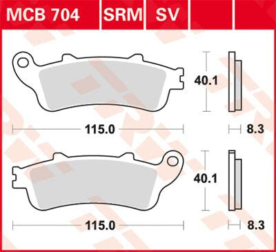 Trw Brake Pad Trw Mcb704 Sv