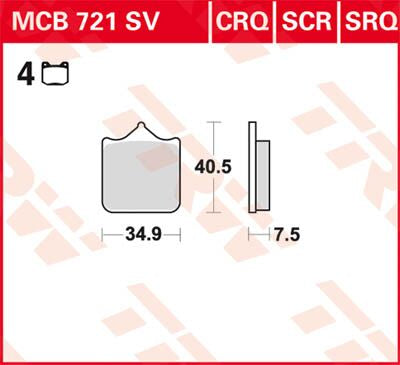 Trw Brake Pad Trw Mcb721 Sv