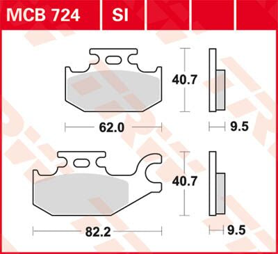 Trw Brake Pad Trw Mcb724 Si