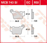 Trw Brake Pad Trw Mcb743 Si