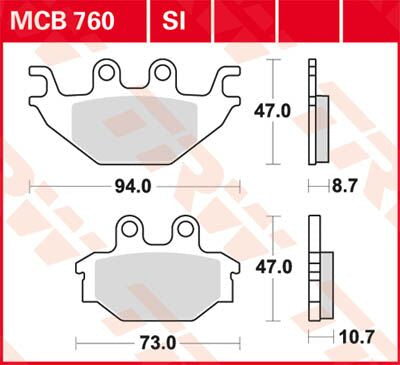 Trw Brake Pad Trw Mcb760 Si