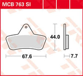 Trw Brake Pad Trw Mcb763 Si