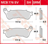 Trw Brake Pad Trw Mcb776 Sv