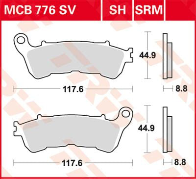 Trw Brake Pad Trw Mcb776 Sv