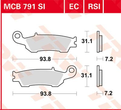 Trw Brake Pad Trw Mcb791 Si