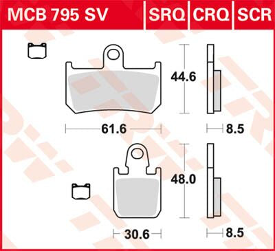 Trw Brake Pad Trw Mcb795 Crq