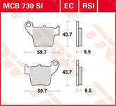 Trw Brake Pad Trw Mcb730 Si