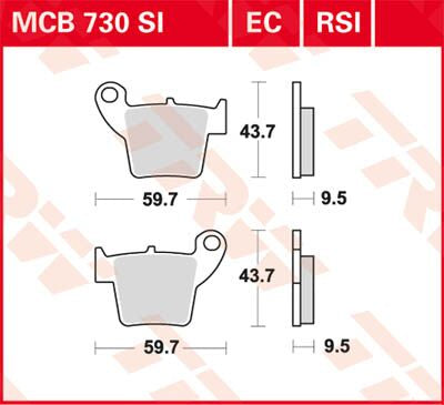 Trw Brake Pad Trw Mcb730 Si