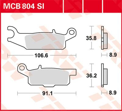 Trw Brake Pad Trw Mcb804 Si