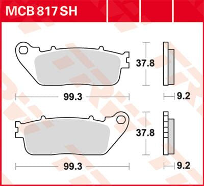 Trw Brake Pad Trw Mcb817 Sh