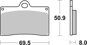 Sbs Brake Pad Car/Cer