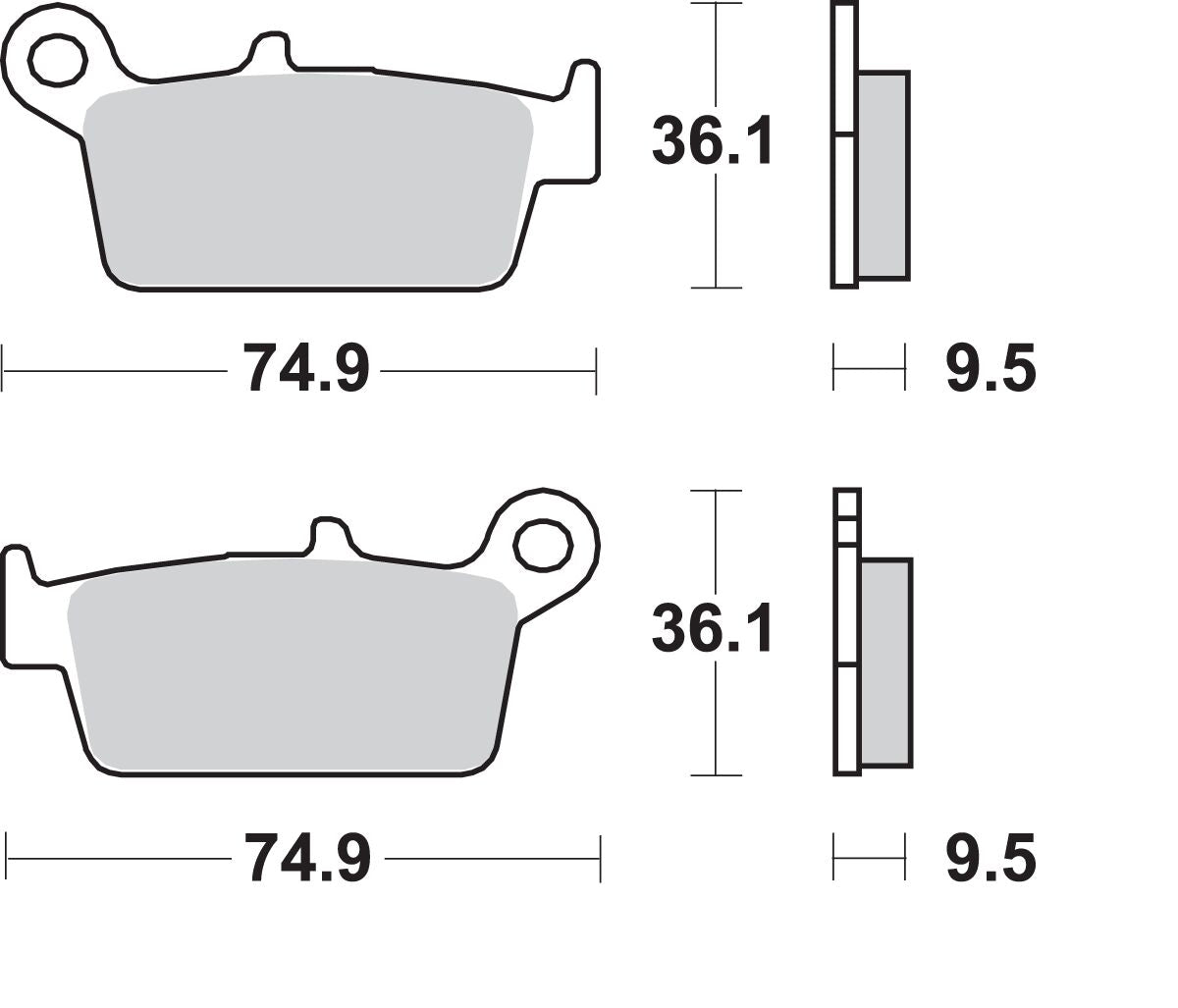 Sbs Brake Pad Sint/Car Off