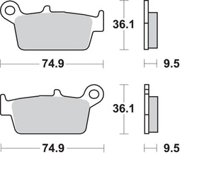Sbs Brake Pad Sint/Car Off