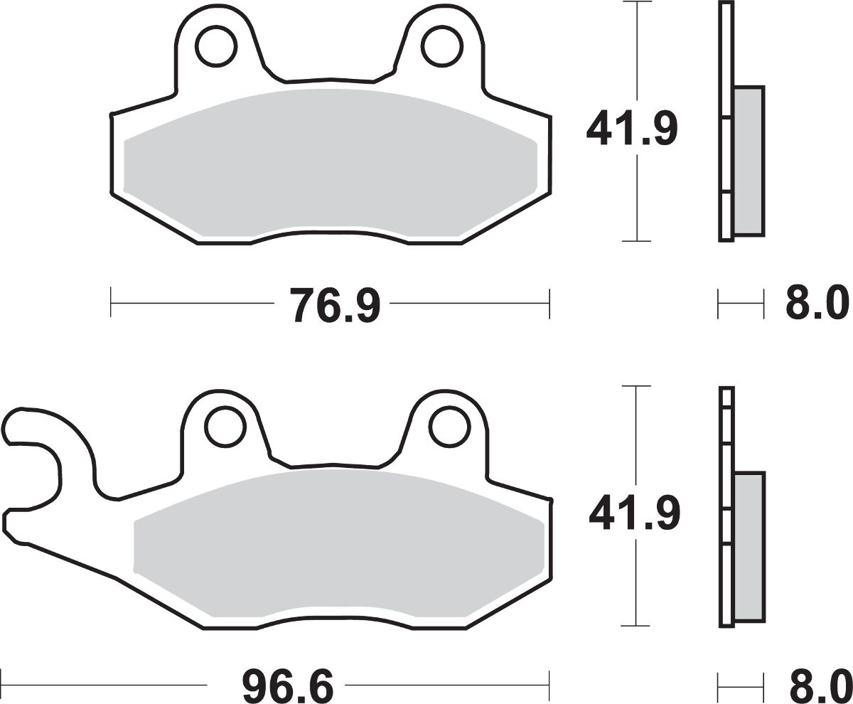 Sbs Brake Pad Sint/Car Off