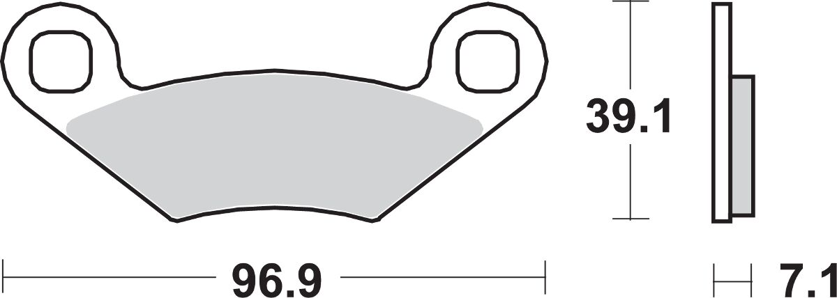 Sbs Brake Pad Sint Atv