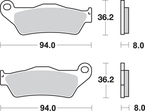 Sbs Brake Pad Sint/Car Off