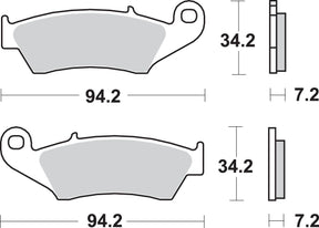 Sbs Brake Pad Sint/Car Off