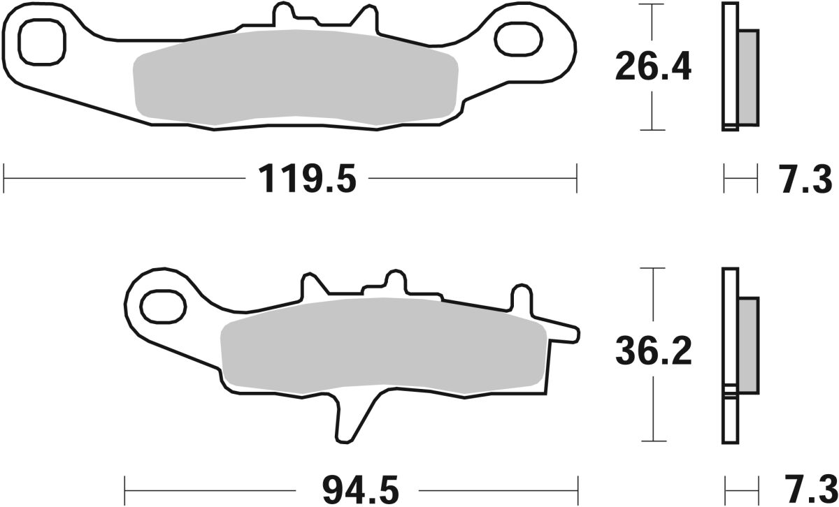 Sbs Brake Pad Sint/Car Off
