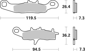 Sbs Brake Pad Sint/Car Off