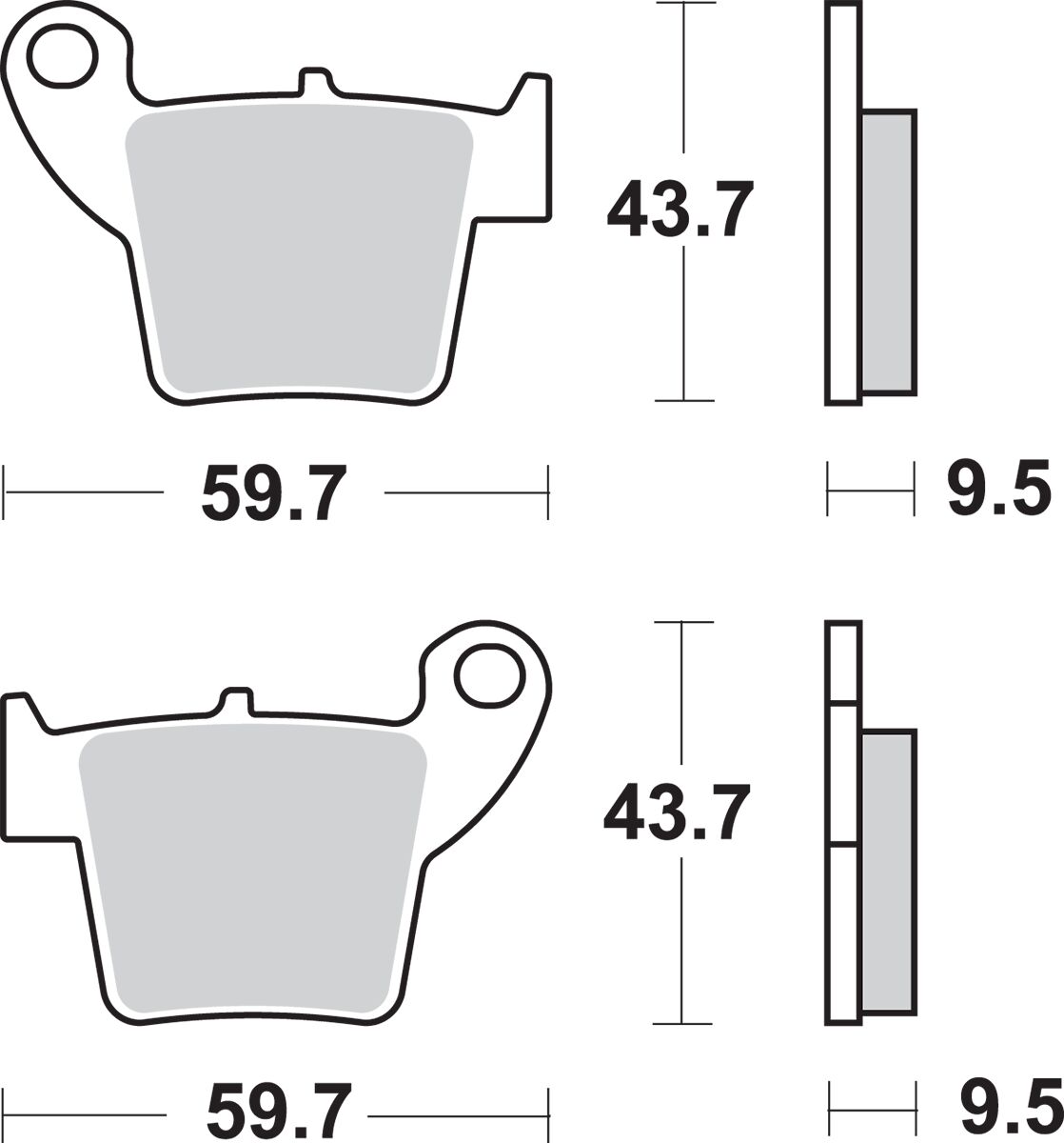 Sbs Brake Pad Sint/Car Off